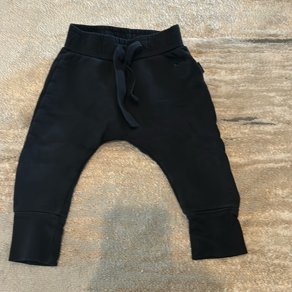 Huxbaby 6-12 month joggers. Black.  Excellent condition